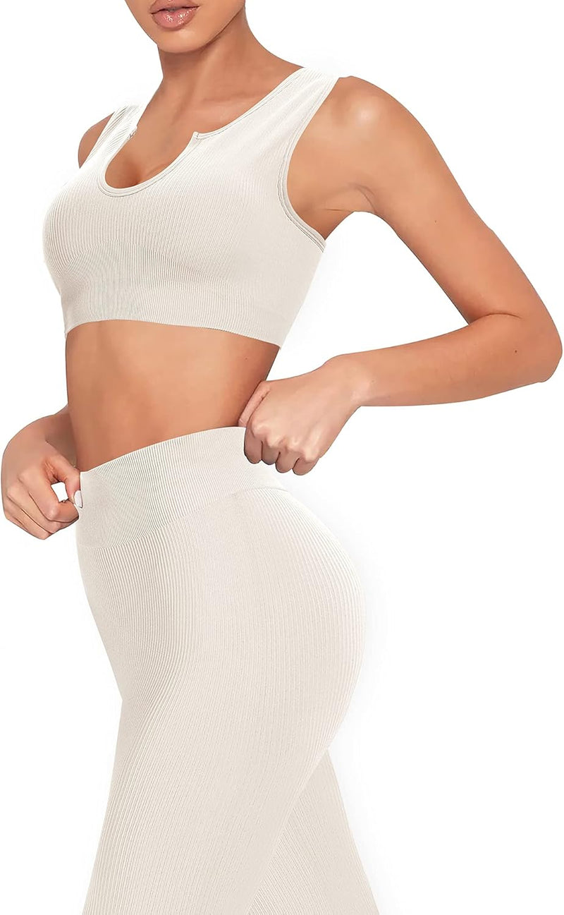 Women Ribbed Sports Bra